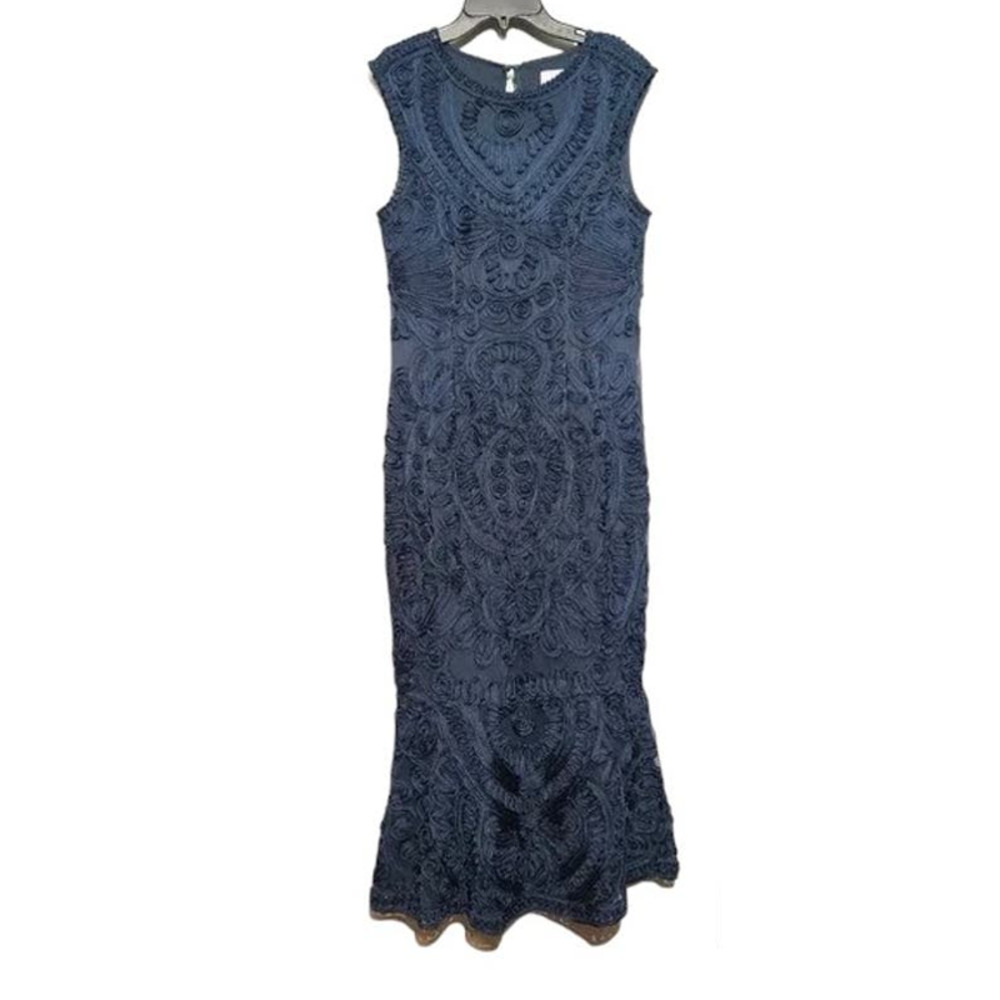 JS Collections Navy Midi Dress